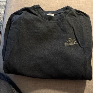 Nike men’s  Charcoal Sweatshirt with Metallic Logo